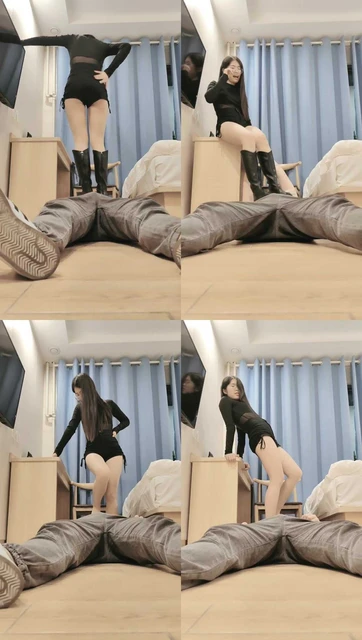 【嘉妮】长靴全体重踩踏