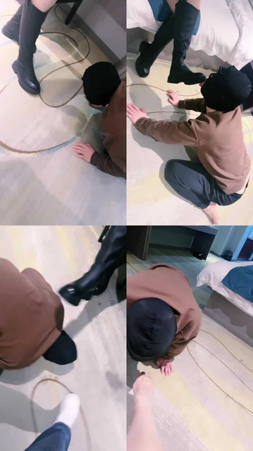 【蜜糖情侣】长靴踩虐/骑狗背/人体擦鞋器