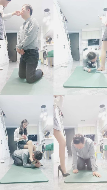 【小小小魔女】高跟鞋踩踏鞭子丝袜捂脸