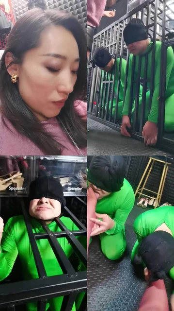 【冷御女王】双奴-狗笼囚禁/白袜塞嘴