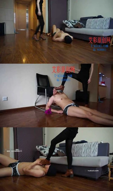 【小妮女主】女老板狂虐小偷，短靴超狠跺踩（真实暴力，出血）