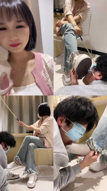 【桃酥S】逛街回来强迫狗舔脏鞋臭袜/鞭打