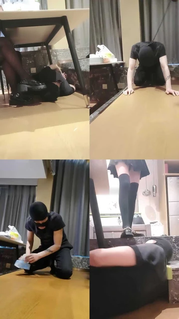 【文文文】双S-皮鞋黑袜桌底蹂躏【三视角版】