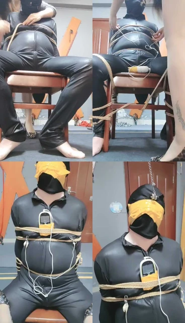 【东营天香百合】捆绑堵嘴电击奴隶