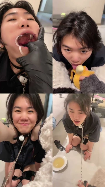 【橘子没熟】超羞辱母畜深喉/强制喝圣水/胶带捆绑/羞涩舔jio