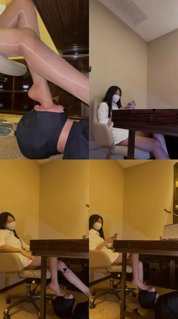 【万一】桌底视角-油亮丝袜美腿深喉