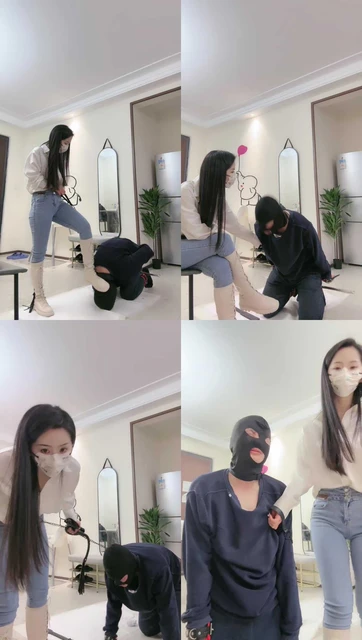 【晚晚】刑具捆绑-重度踢踹鞭打/虐乳/腿绞窒息/喂浓痰