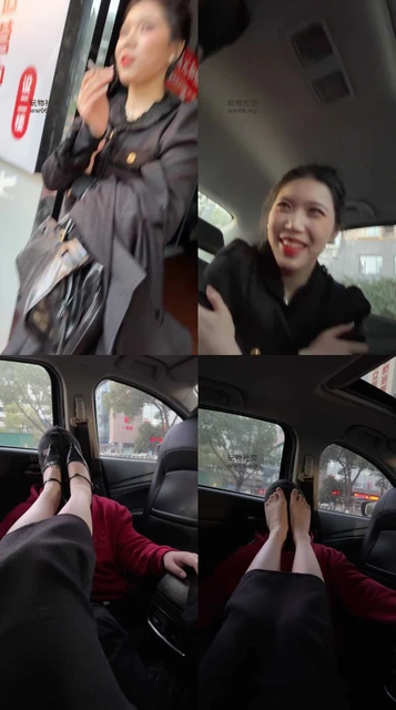【素人挖掘机】贱狗又开始诱骗女孩在车里把自己美脚献给他