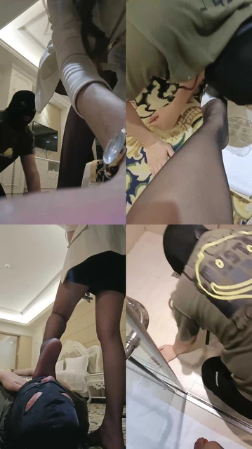 【多多】黑丝美腿酸奶喂食插嘴