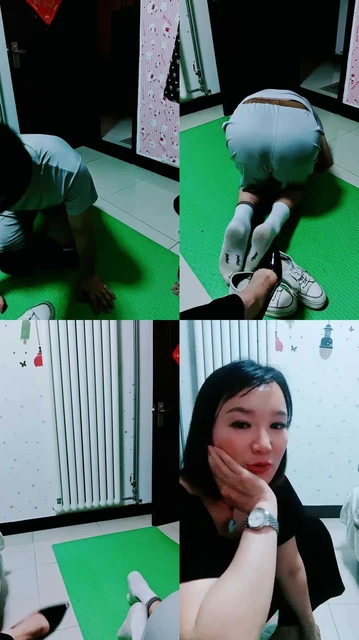 【美容院】清理小白鞋棉袜/鞭打强制闻鞋/喂口水