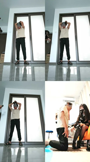 【魅影S山东】带板锁吊起来审讯，惩罚，耳光虐乳丝足诱惑