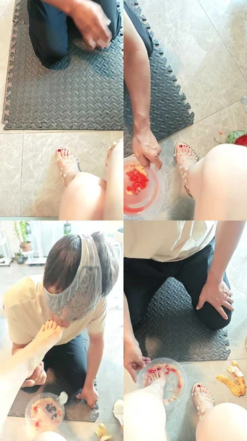 【魅影S山东】恋足添脚鞋底踩食喂食脚喂食深喉羞辱