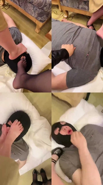 【暴躁萝莉】黑丝+裸足双S全体重踩踏/掐肉/闻鞋【双视角版】