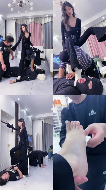 【麋鹿银儿】素人模特S-暴力虐三奴-骑马踩踏/鞭打/白袜捂脸/提档