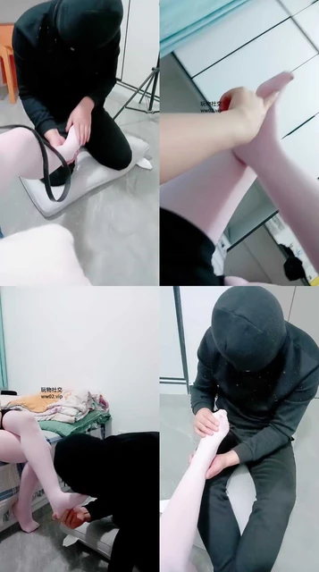 【灵儿】丝袜美腿踩虐恋足舔