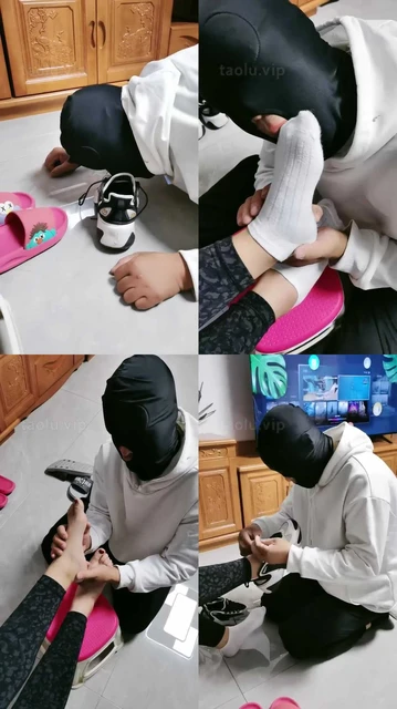 【大美】下跪伺候主人-白袜臭鞋【完整版】