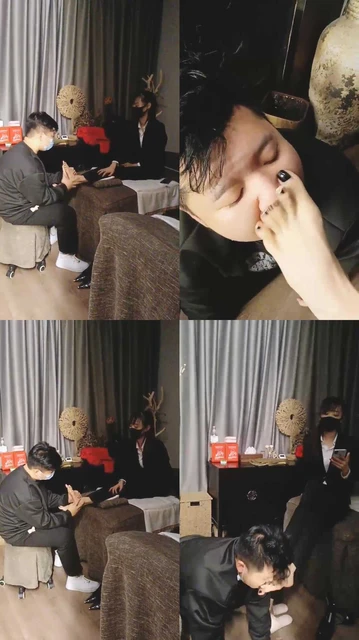 【美娜格格】会所开发技师舔脚【双视角版】