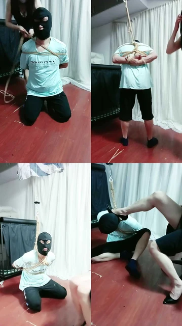 【冰炫】吊绑高跟踩虐圈养奴