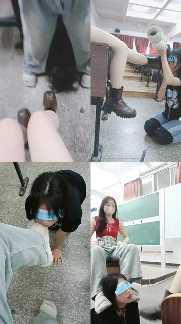 【爱可呀】双S教室玩闺蜜-转胯/闻舔原味【双视角版】