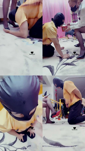 【魔鬼天使】黑丝高跟踩虐/圣水泡面/嘴叼鞋【双视角版】