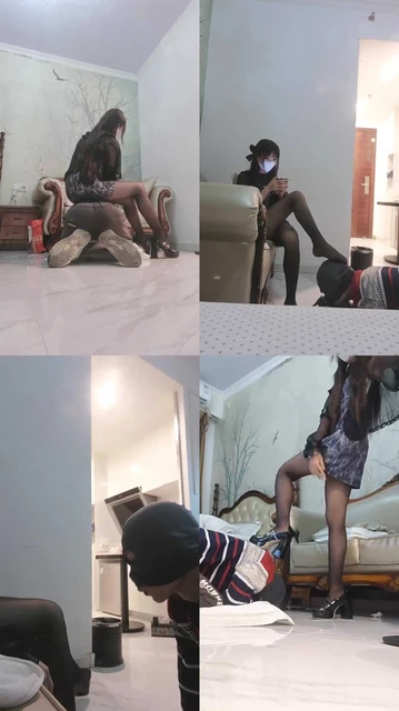 【思思】学生妹欺负哥哥-高跟黑丝踩狗【双视角版】