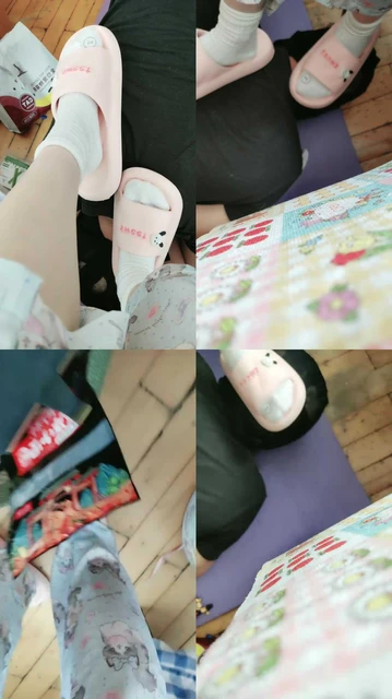 【桉】拖鞋白袜无情踩地毯奴