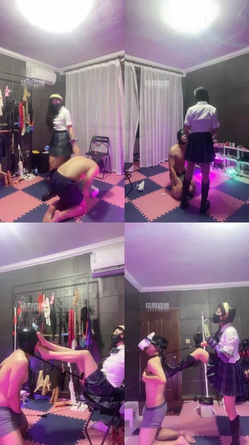 【毒S】踢裆深吼虐乳耳光对镜羞辱