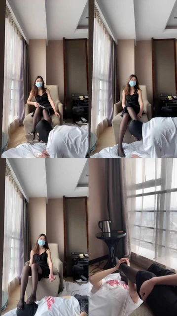 【木万】长腿模特S-脏拖鞋黑丝踩虐