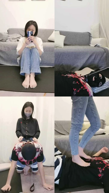 【安安】人肉坐垫/裸足恋足舔/踩踏/袜子塞嘴/骑马