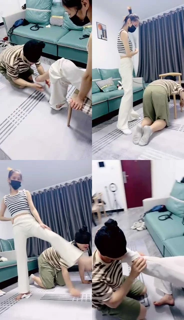 【小笑魔】磕头求虐/闻高跟/白袜踩踏/狗链遛狗【双视角版】