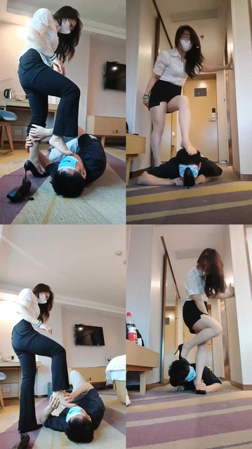 【梵高】职业装高跟诱惑-转胯肉丝踩/高跟踩爪【双视角版】