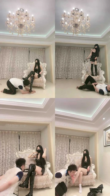 【桃幼幼】长靴S爆踹暴踩/耳光抽/遛狗/反绑白袜闻舔/踩狗头