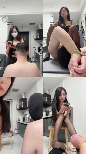 【泡芙】捆绑强制滴蜡/抽耳光/闻鞋闻白袜