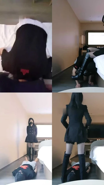 【上海糖糖老师】长靴黑丝全体重踩踏