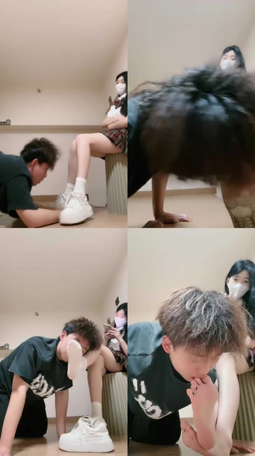 【樱子大人】JK学姐S-小白鞋白袜踩虐/抽耳光/全体重踩踏