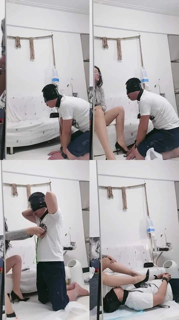 【沫沫sama】素人S首调-戴狗链手铐/虐乳高跟踩/脚耳光