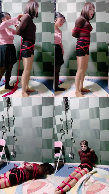 【盈盈】五花大绑囚禁变装狗