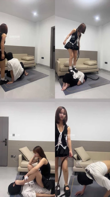 【知恩S】家奴表现不好，被主人暴力踢裆，鞭打，耳光，给他打的屁滚尿流！