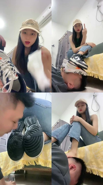 【艾莉】剧情-惩罚下贱快递员-吃白袜/舔脏鞋/裸足深喉