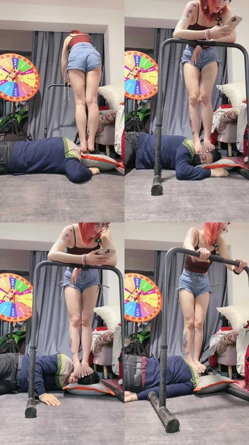 【冰诺】裸足全体重踩狗头