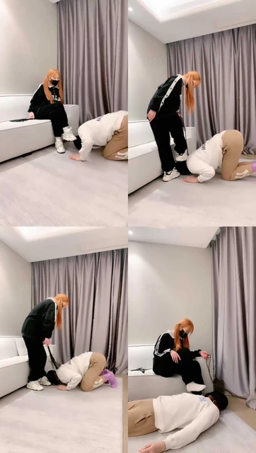 【栗子】cos女神-小白鞋白袜虐/镜前辱/踩狗爪/踩踏【双视角版】