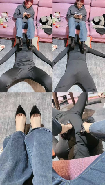 【冰诺】短靴白棉袜-高跟-重度虐乳