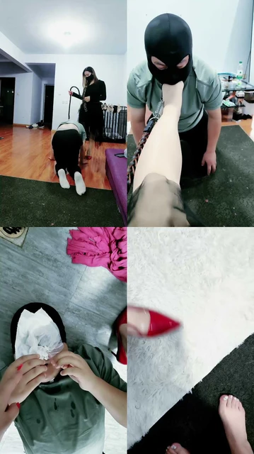 【芮兮】狗链遛狗/红高跟踩虐/肉丝脚插嘴/镜前骑马【完整版】