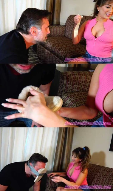 【欧美女王】AMG-闻Lexi女神超臭毛绒棉拖鞋!鞋子踩出汗臭黑脚印,埋进脚缝使劲吸