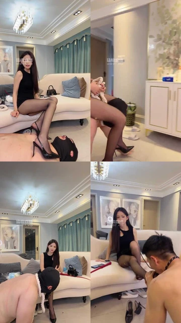 【泡芙大大】遛狗钻胯狗爬 黑丝美腿诱惑