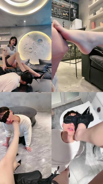 【简一】长腿车模S-高跟踩狗舌/口水拉丝/舔大腿诱惑