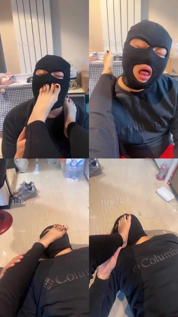 【爆浆恶女】棉袜塞嘴品尝裸足