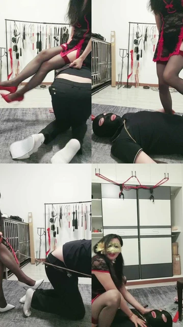 【苏曼】骑马犬化/圈养狗笼/黑丝美腿虐/重度虐打