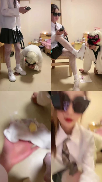 【惜沫】JK装小主蛇鞭调变装奴转胯/脚喂蛋糕/踢裆