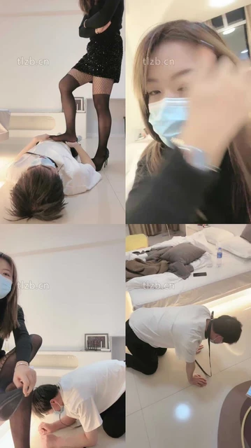 【晓雅】喂口水/高跟黑丝踩/胯下辱